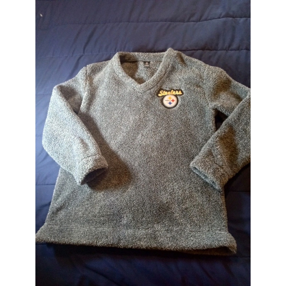 Vintage Pittsburgh Steelers Team Apparel Deep Pile Fleece Pullover Men's Medium‎